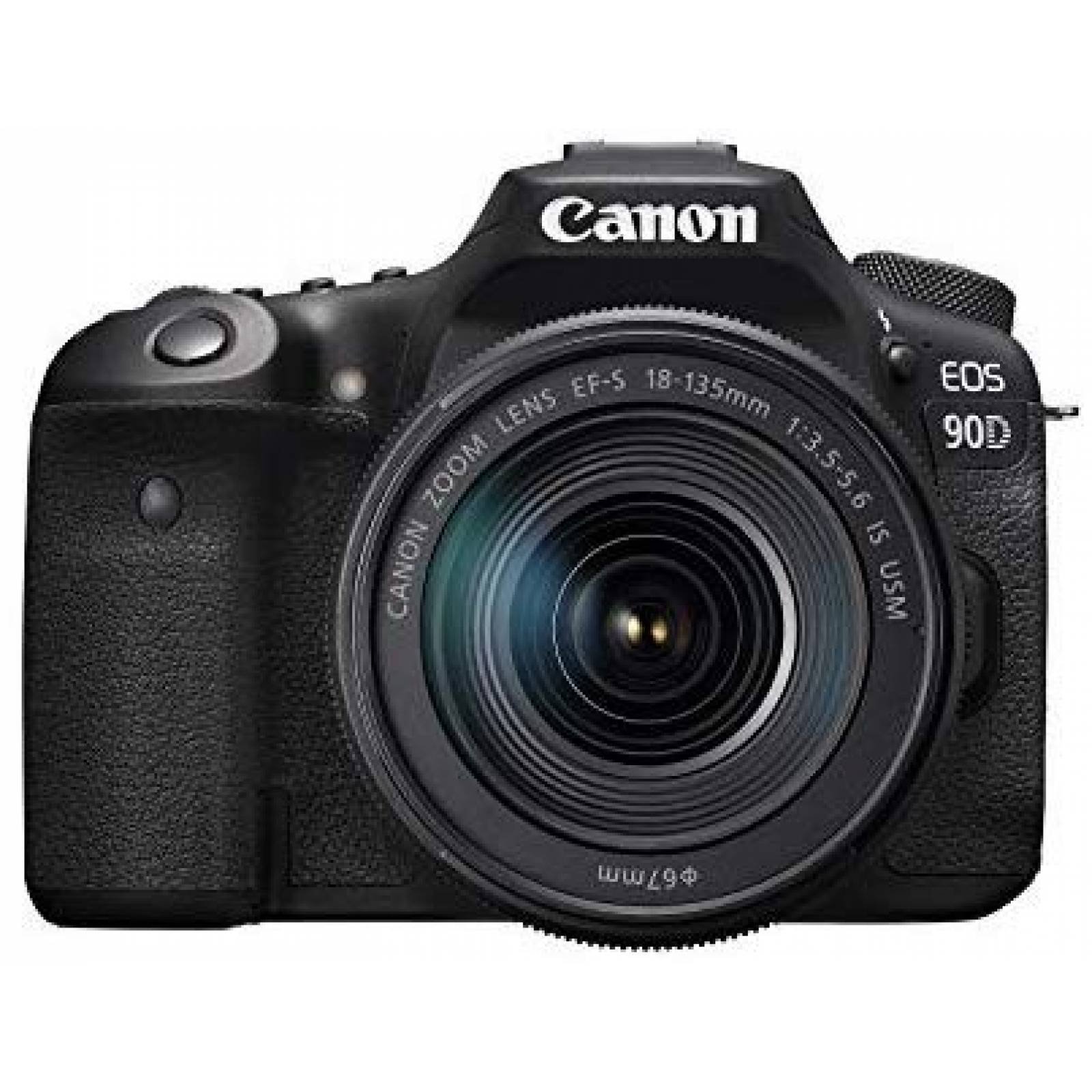 Cámara Profesional Canon EOS 90D DSLR 18-135mm USM -Negro