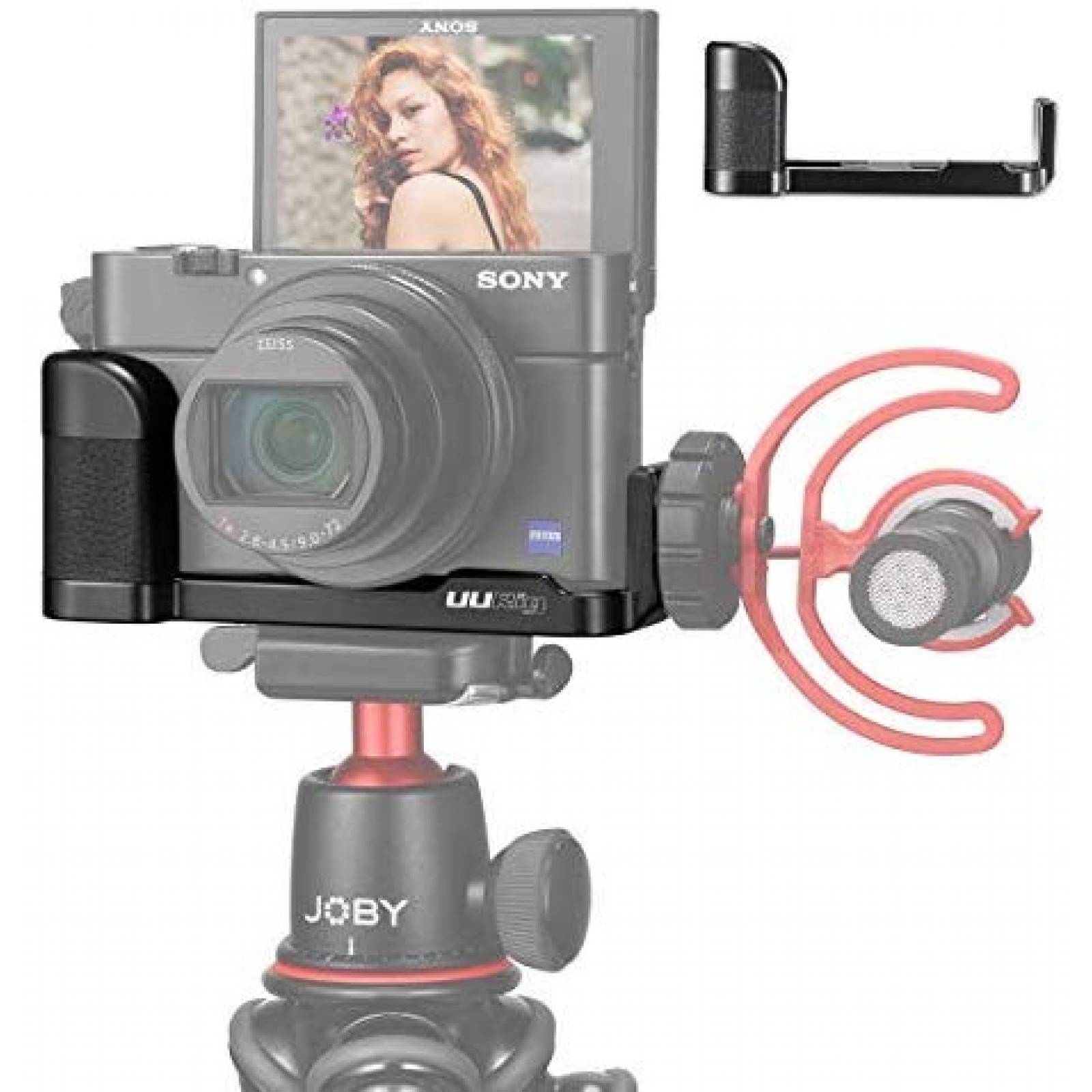 Soporte de agarre para cámara Sony RX100/RX100 II -Negro