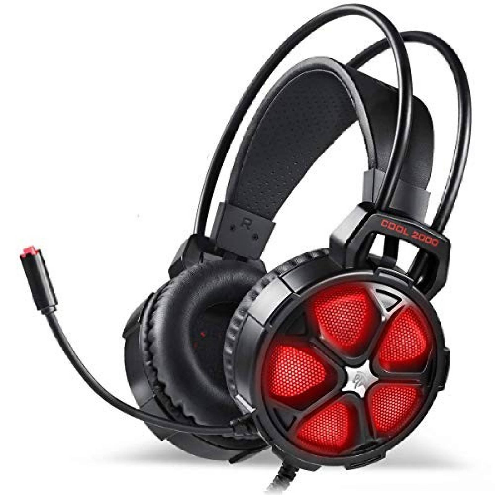 Auriculares gamer EasySMX sonido Surround y micrófono -Rojo