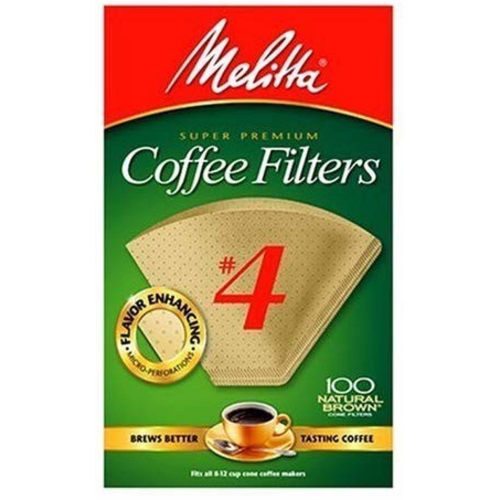Filtros De Café Melitta N4 Perforaciones Microfinas 100uds 8270