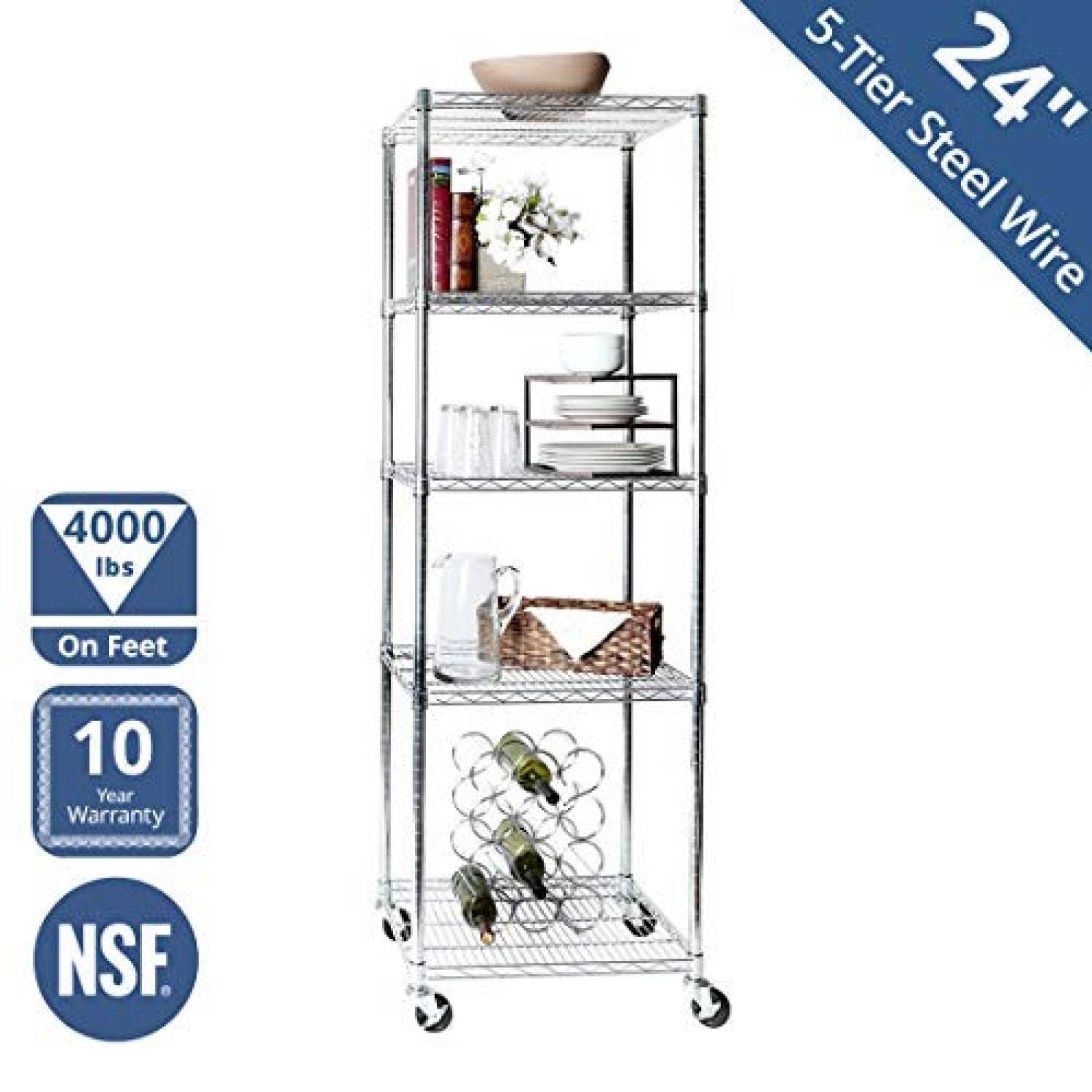 Estante de Almacenamiento Seville Classics con 5 Niveles