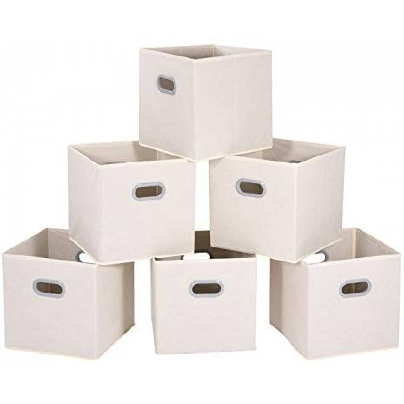 Cajas de Almacenamiento MaidMAX 6 Uds Plegables 12'' -Beige