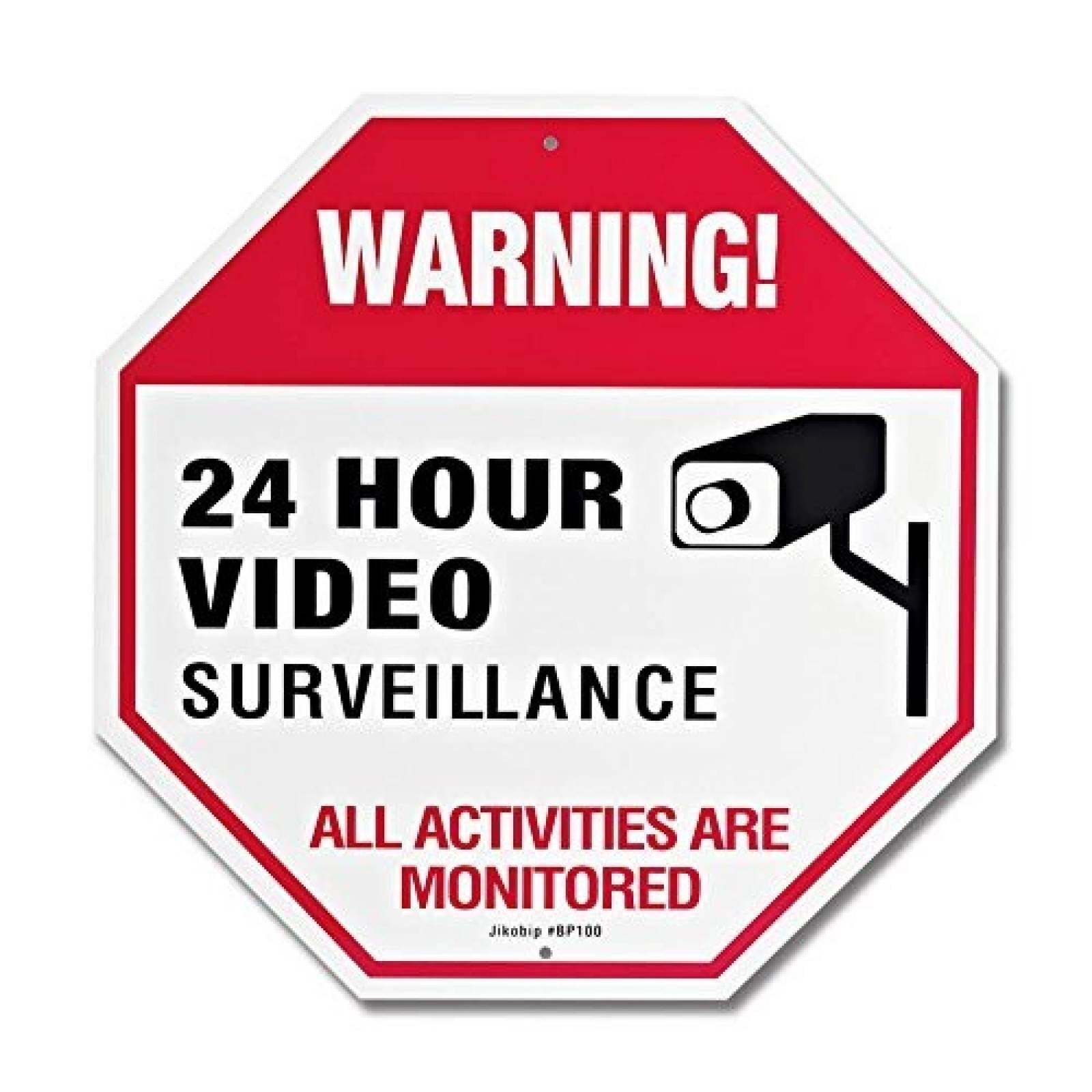 Señal de vigilancia jikobip 12 x 12" de vídeo impresión UV