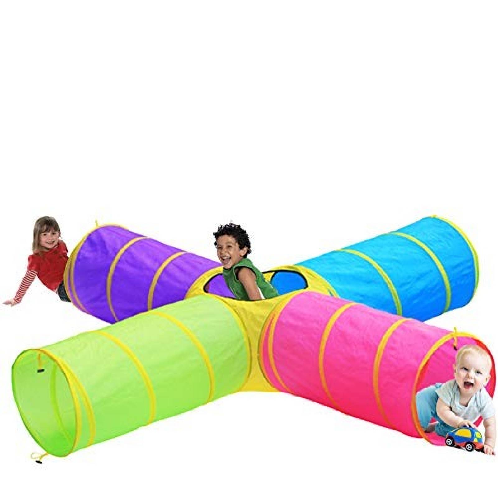 Juguete de túneles Hide N Side para niños -multicolor