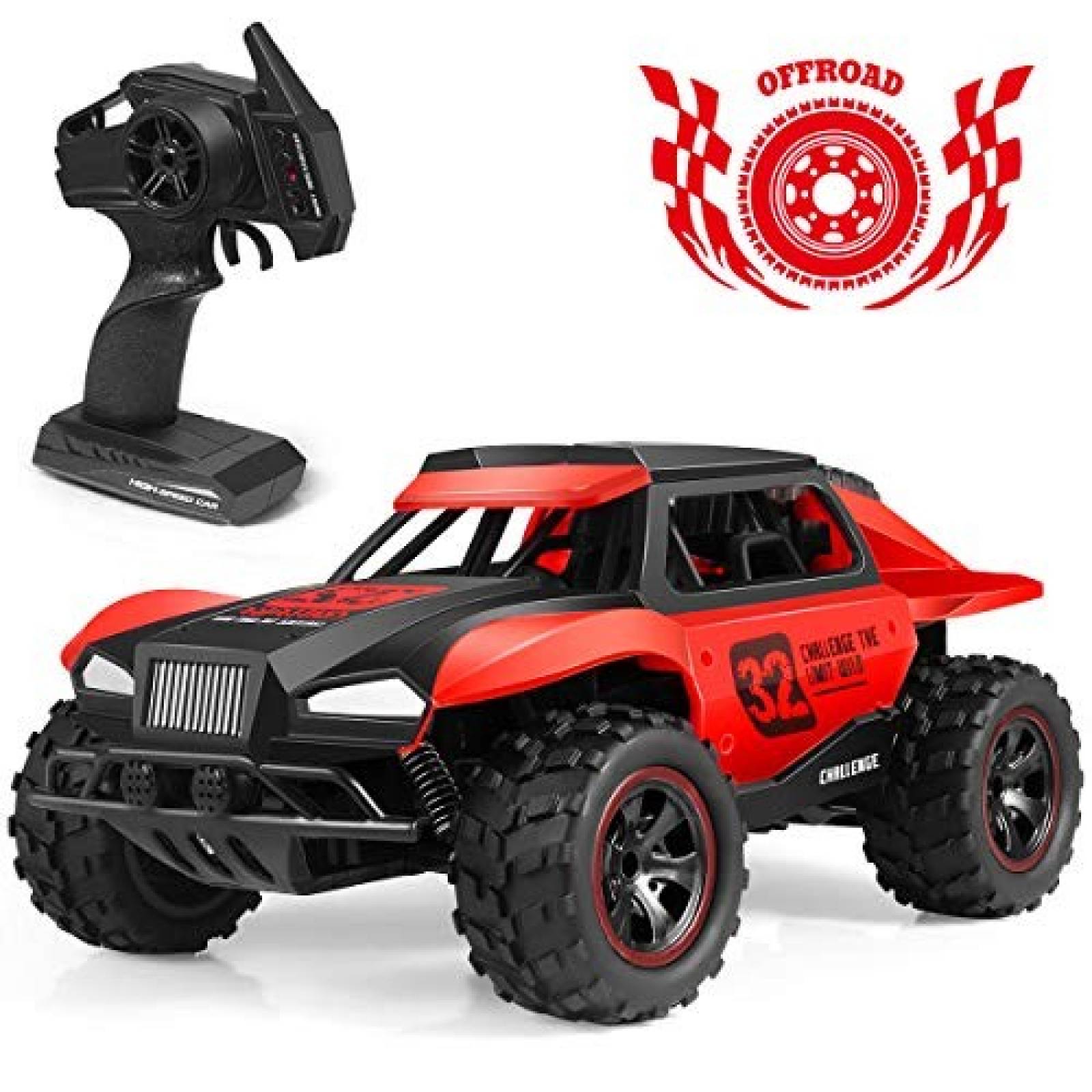 Juguete YOUSMART Carro de Control Remoto Escala 1/18 -Rojo