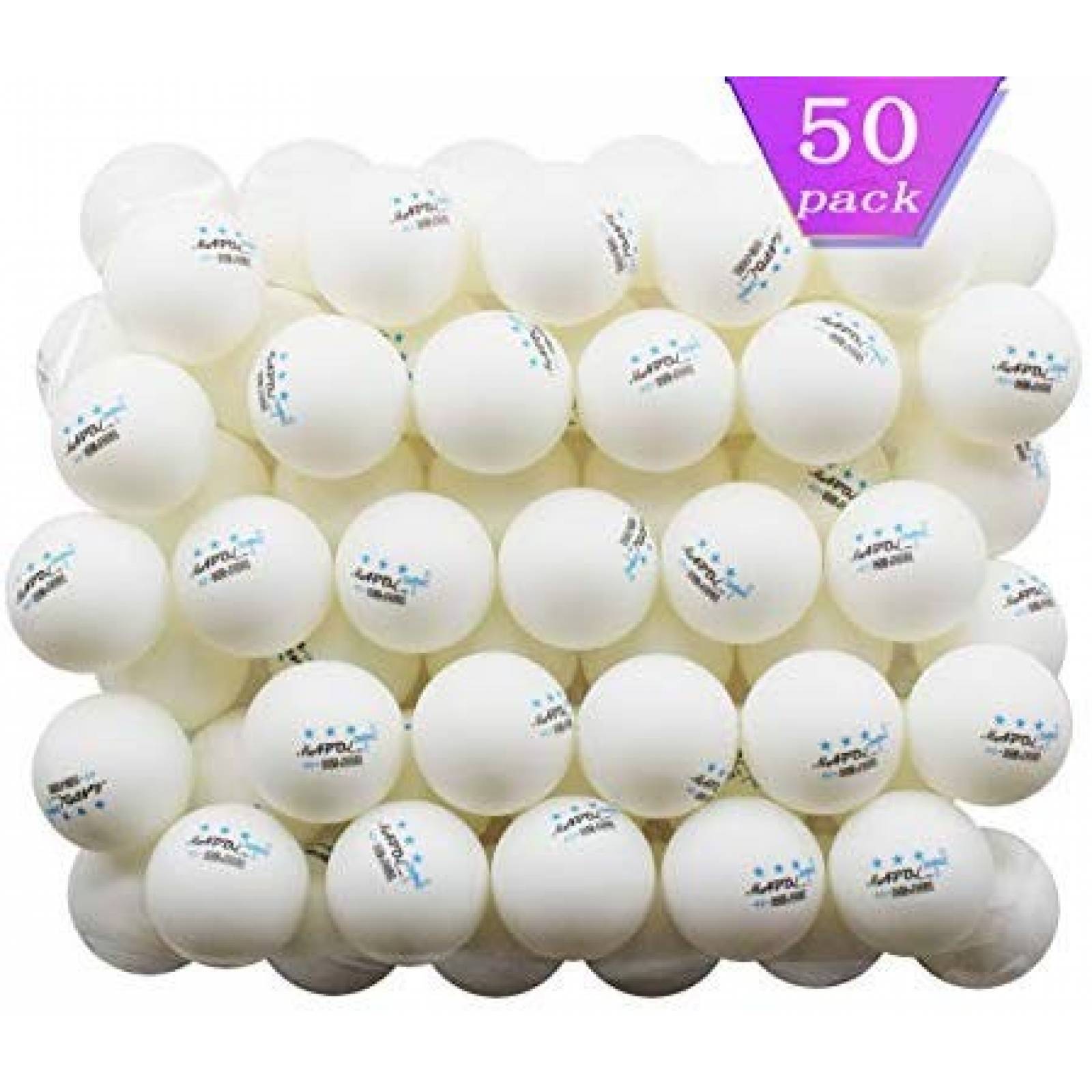 Pelotas de Ping Pong MAPOL 3 Estrellas 40 Unidades -Blanco