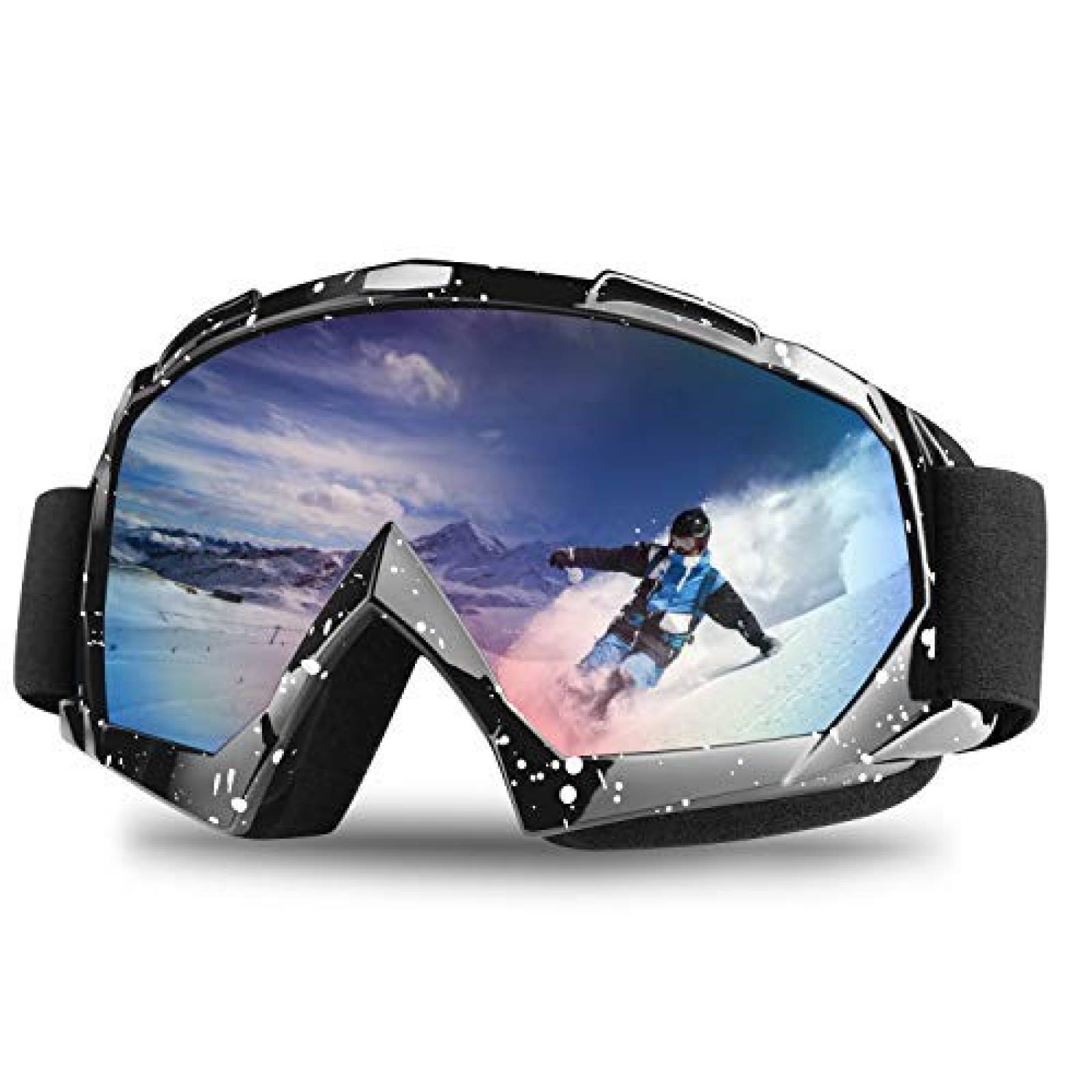 Gafas Tsuinz de esquí y snowboard con protección UV -Negro