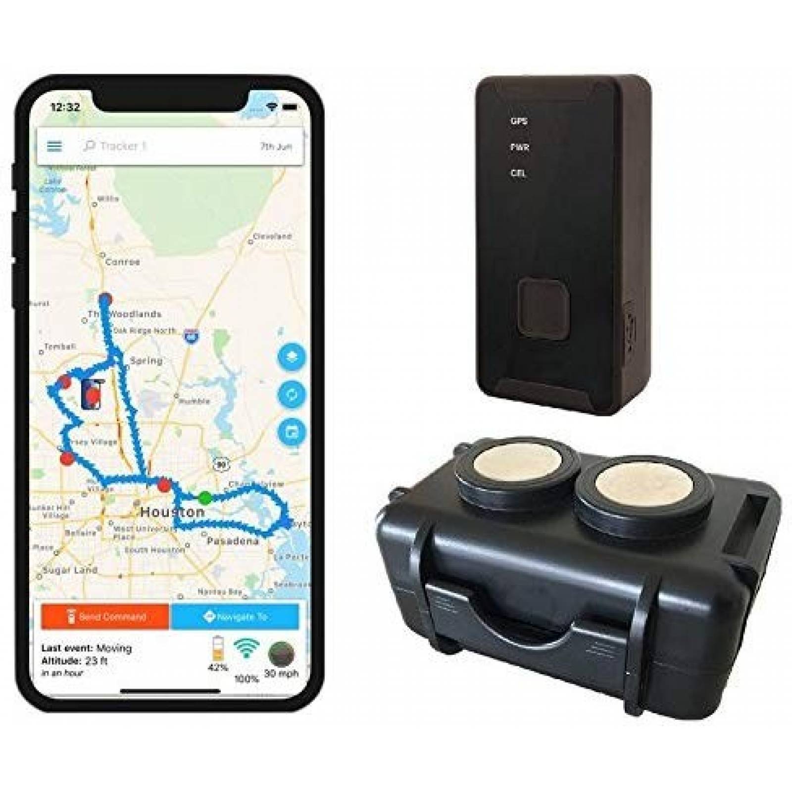 GPS para carro Optimus Tracker 2.0 Bundle Negro