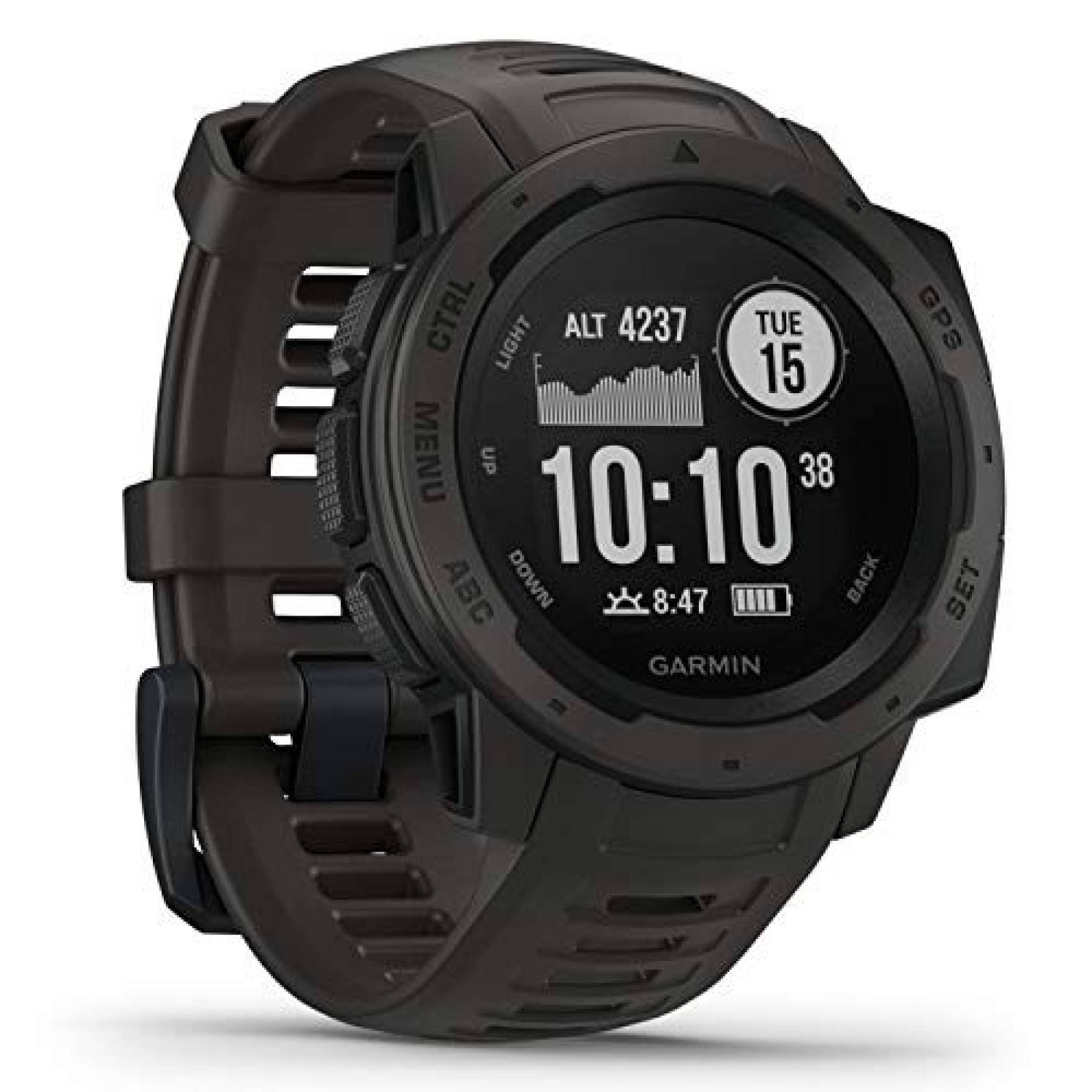 Reloj tactil Garmin Instinct con correa de silicona -negro