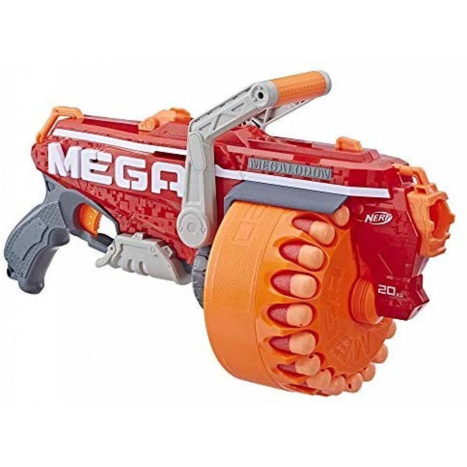 Jueguete Blaster NERF Megalodon N-Strike + 20 dardos -rojo