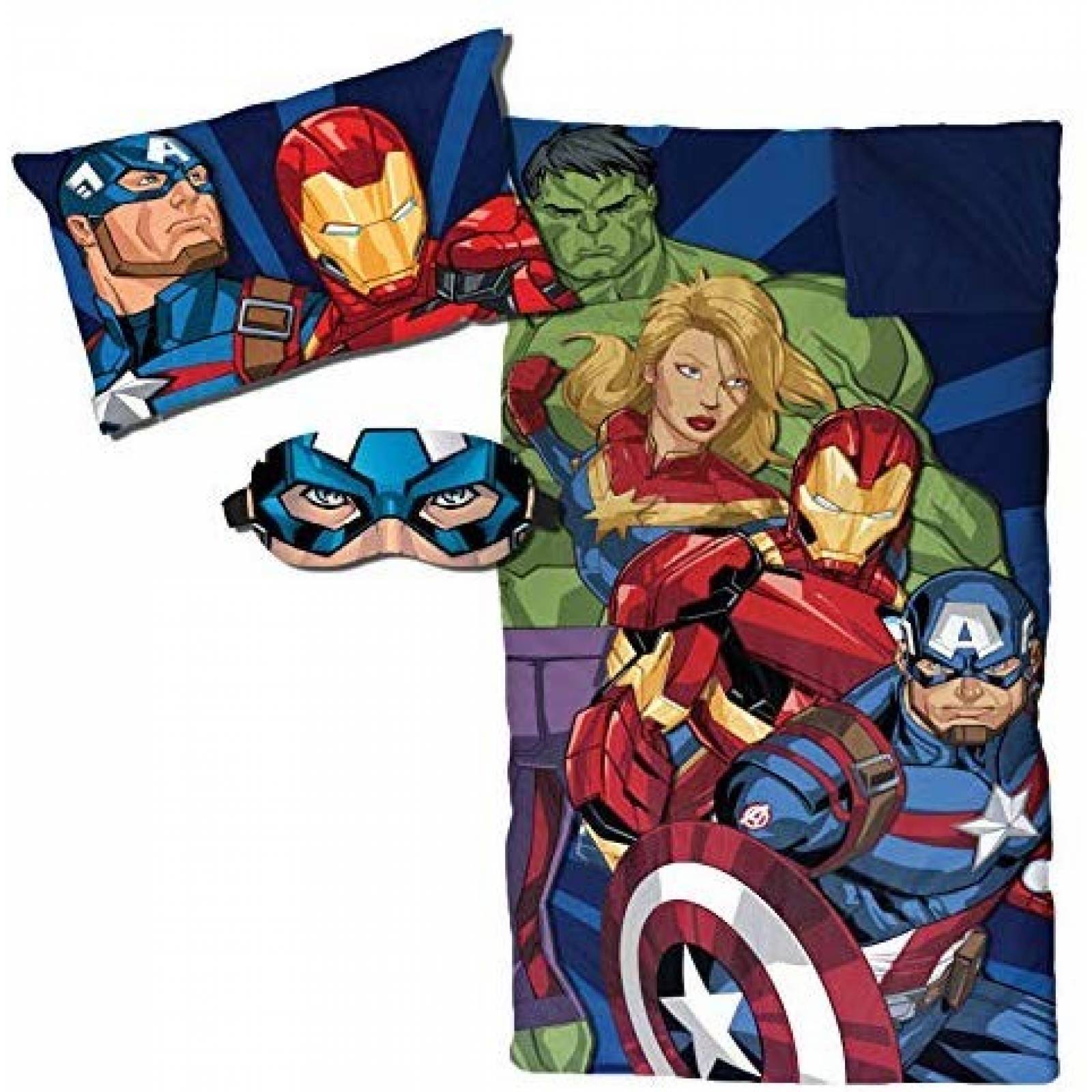 Sleeping Bag Jay Franco Marvel Avengers 3 Piezas Azul