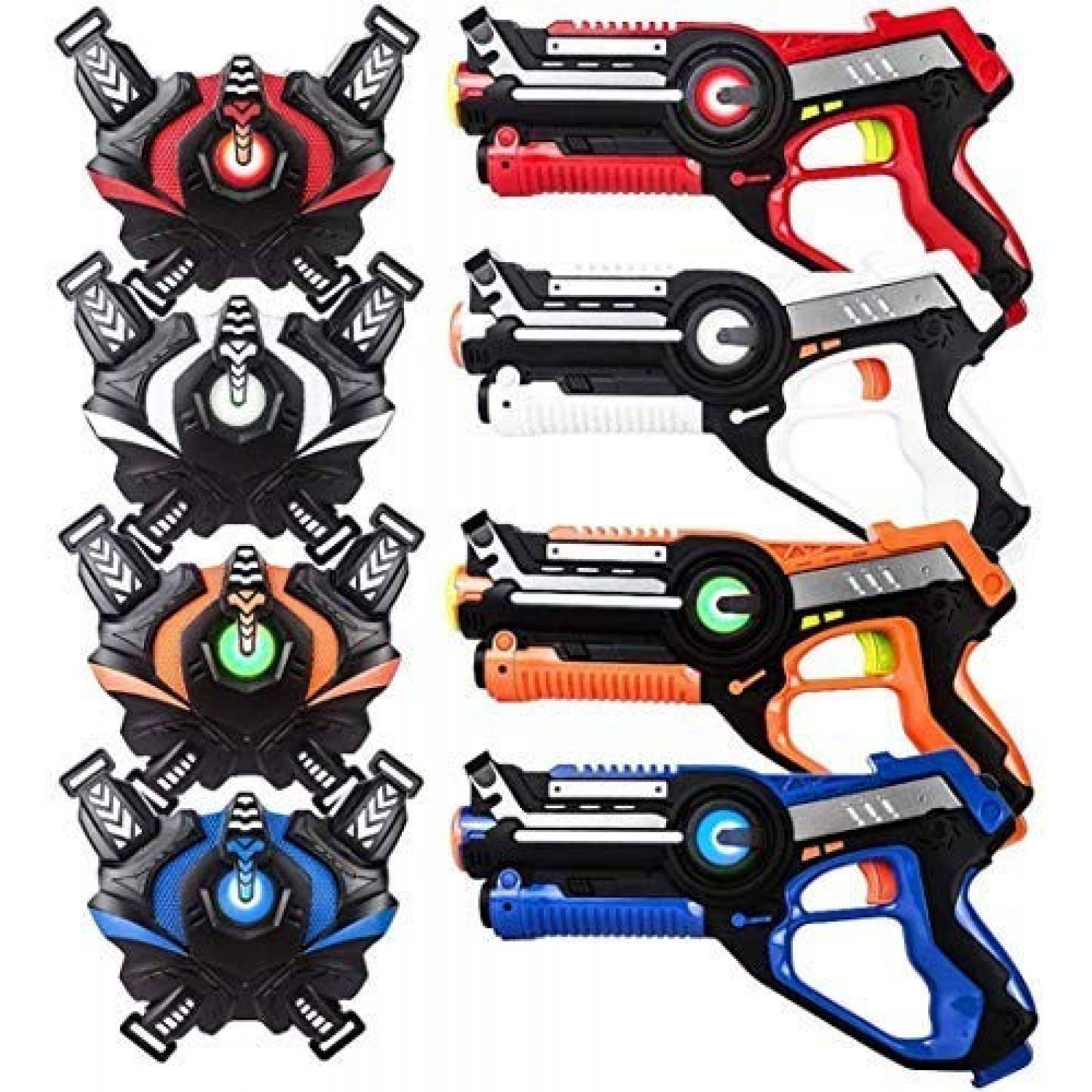 Pistolas de Láser HISTOYE con Chalecos para Niños 4 Pack