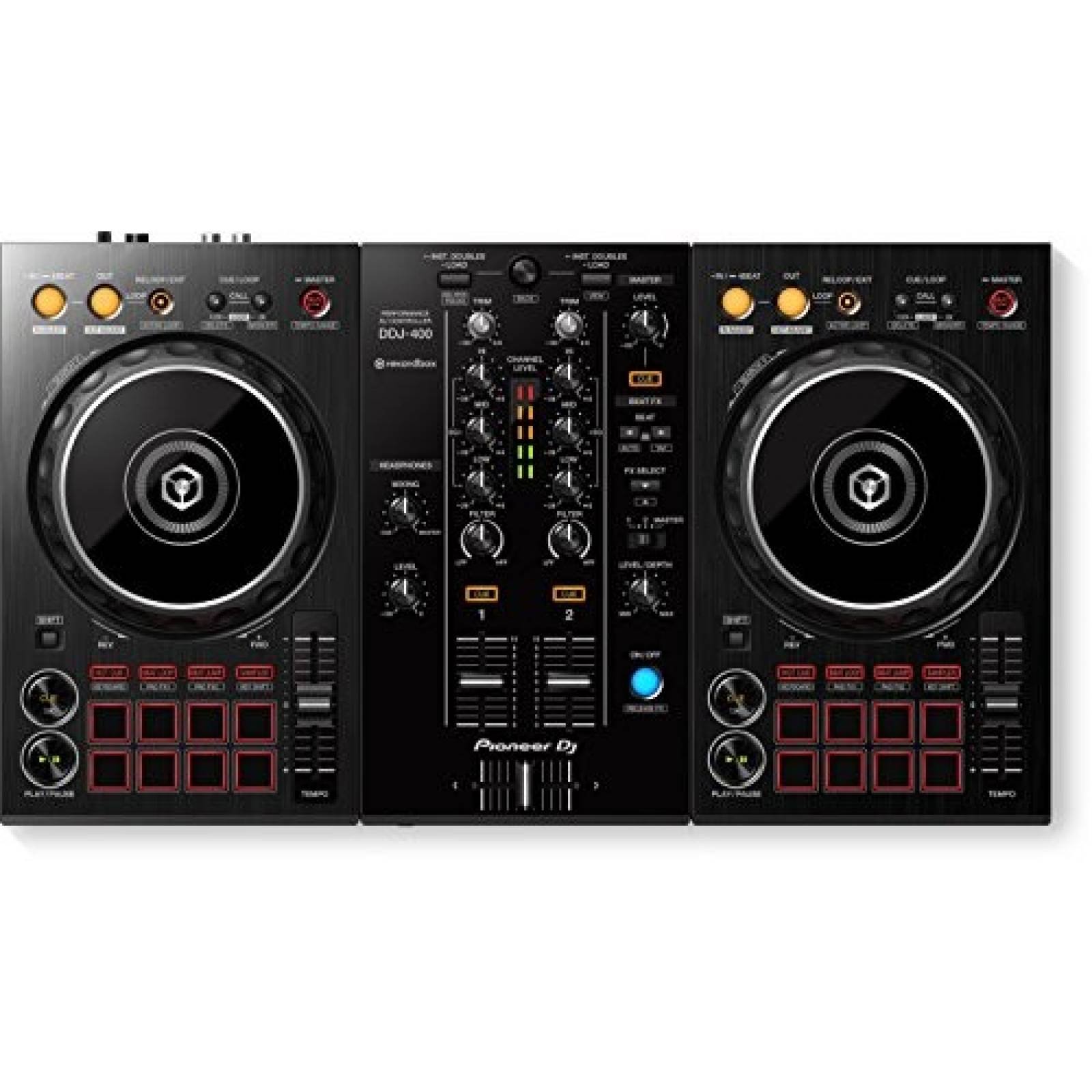 Control de DJ Pioneer DJ DDJ 400 USB 2 canales -negro