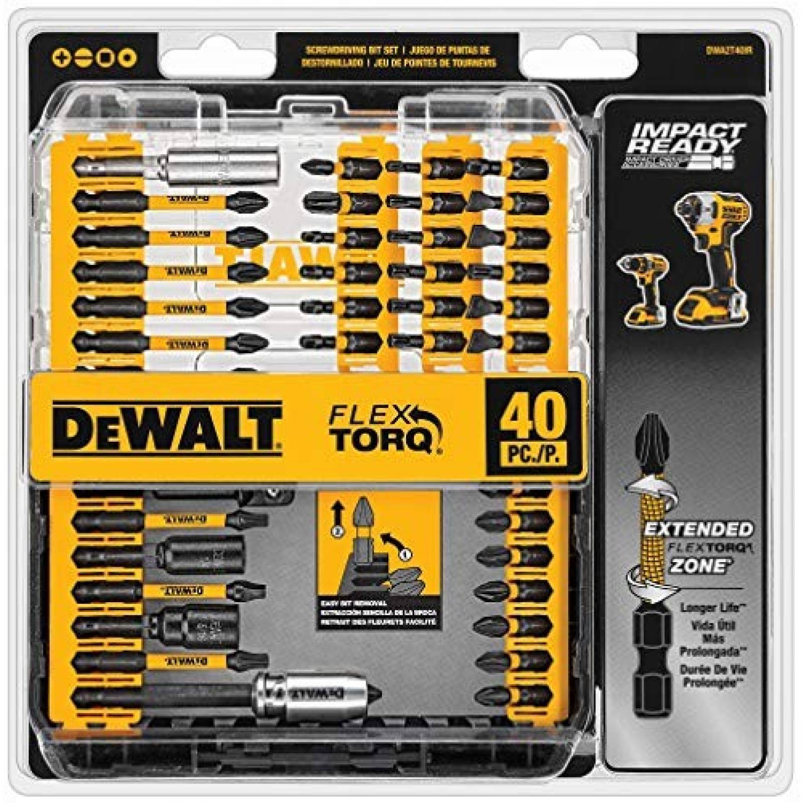 Kit de Brocas DeWalt DWA2T40IR para Atornillado 40 Uds