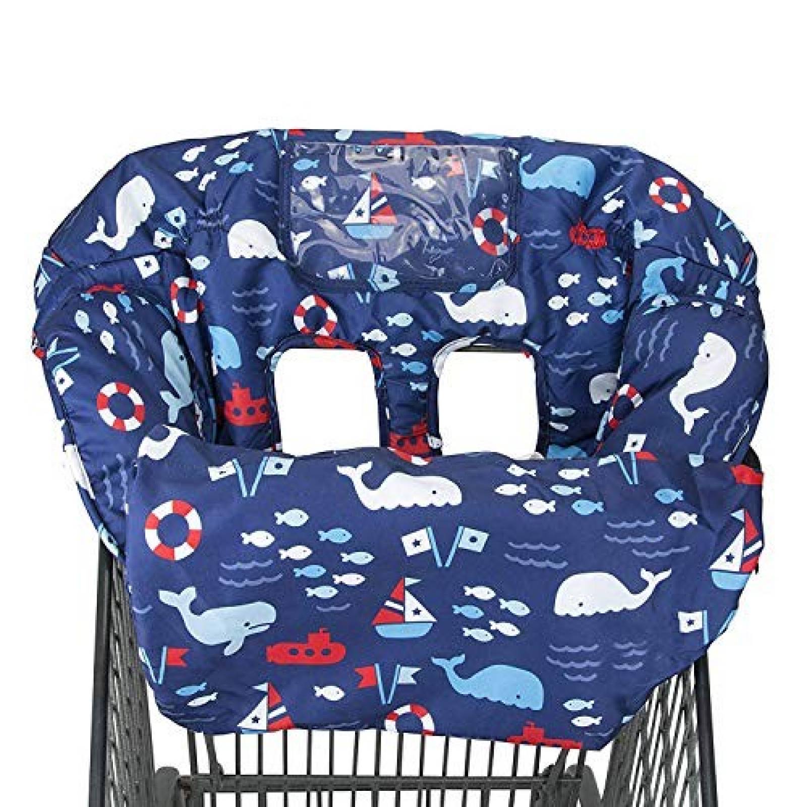 Cubierta de carrito de super Love&go ballenas azules de bebé