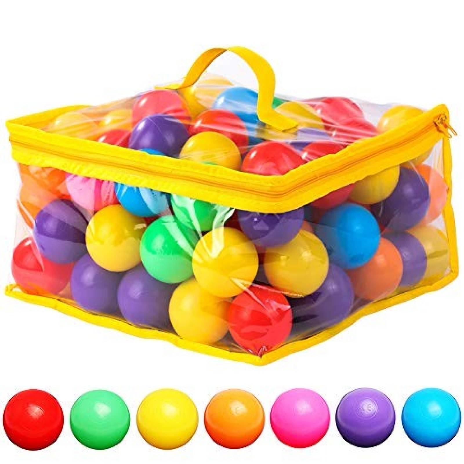 Pelotas de plástico Bigib 120 unidades sin BPA -7 colores