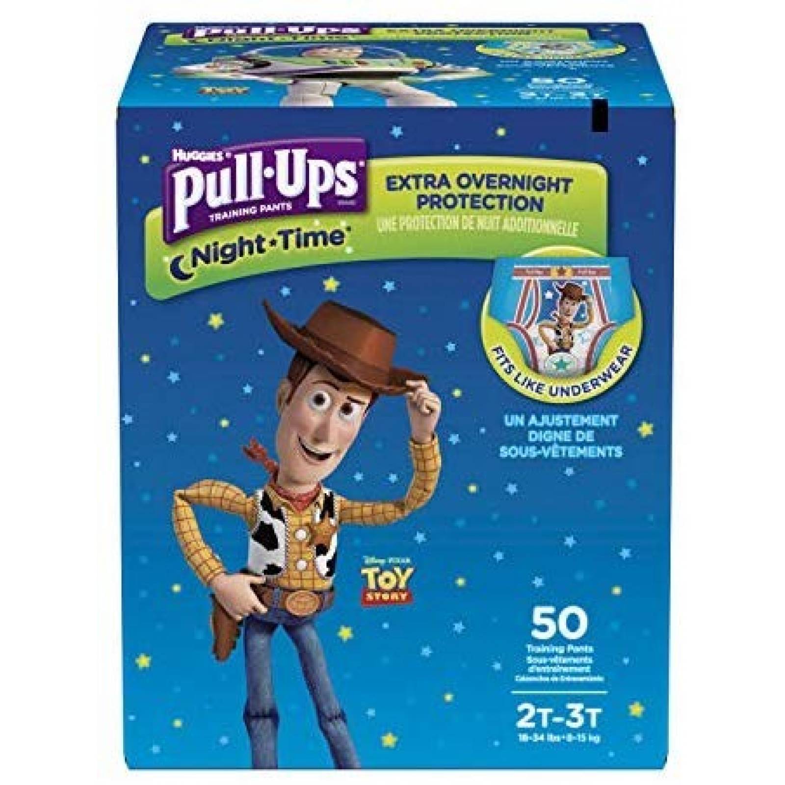 Pañales de entrenamiento Pull-Ups 2T 3T de noche -50 pzas