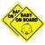 Imán para carro BabyPop! Baby On Board 2 unidades -amarillo