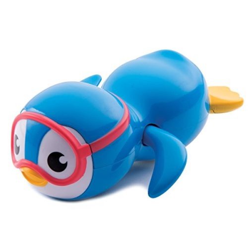 Pingüino de juguete Munchkin Wind Up para baño -Azul