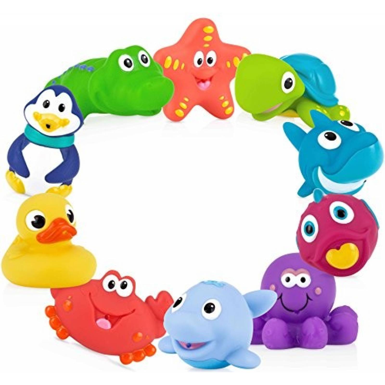 Ripley - SET 6 JUGUETES DE BAÑO MOVILES CUERDA ANIMALITOS BEBE LAU