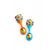 Maracas de juguete Fisher-Price Rattle N Rock -azul/ naranja