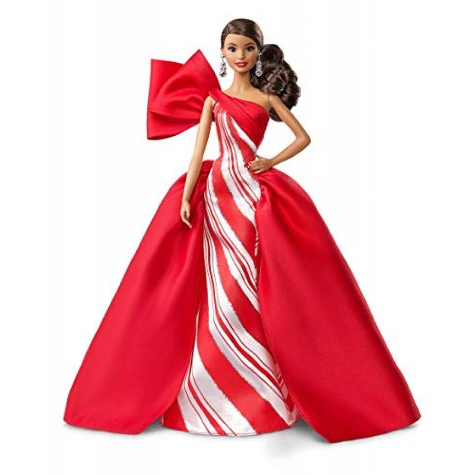 Muñeca Barbie Mattel vestido elegante cabello castaño -rojo