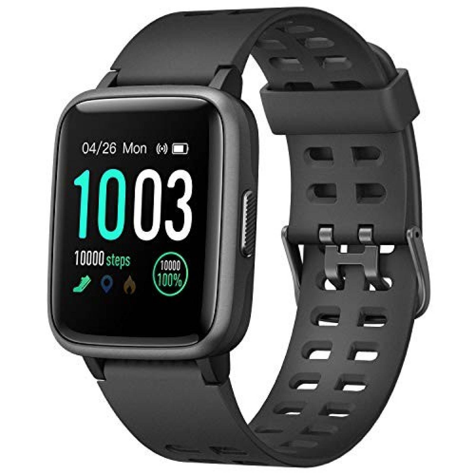 Reloj inteligente LETSCOM a prueba de agua -Negro