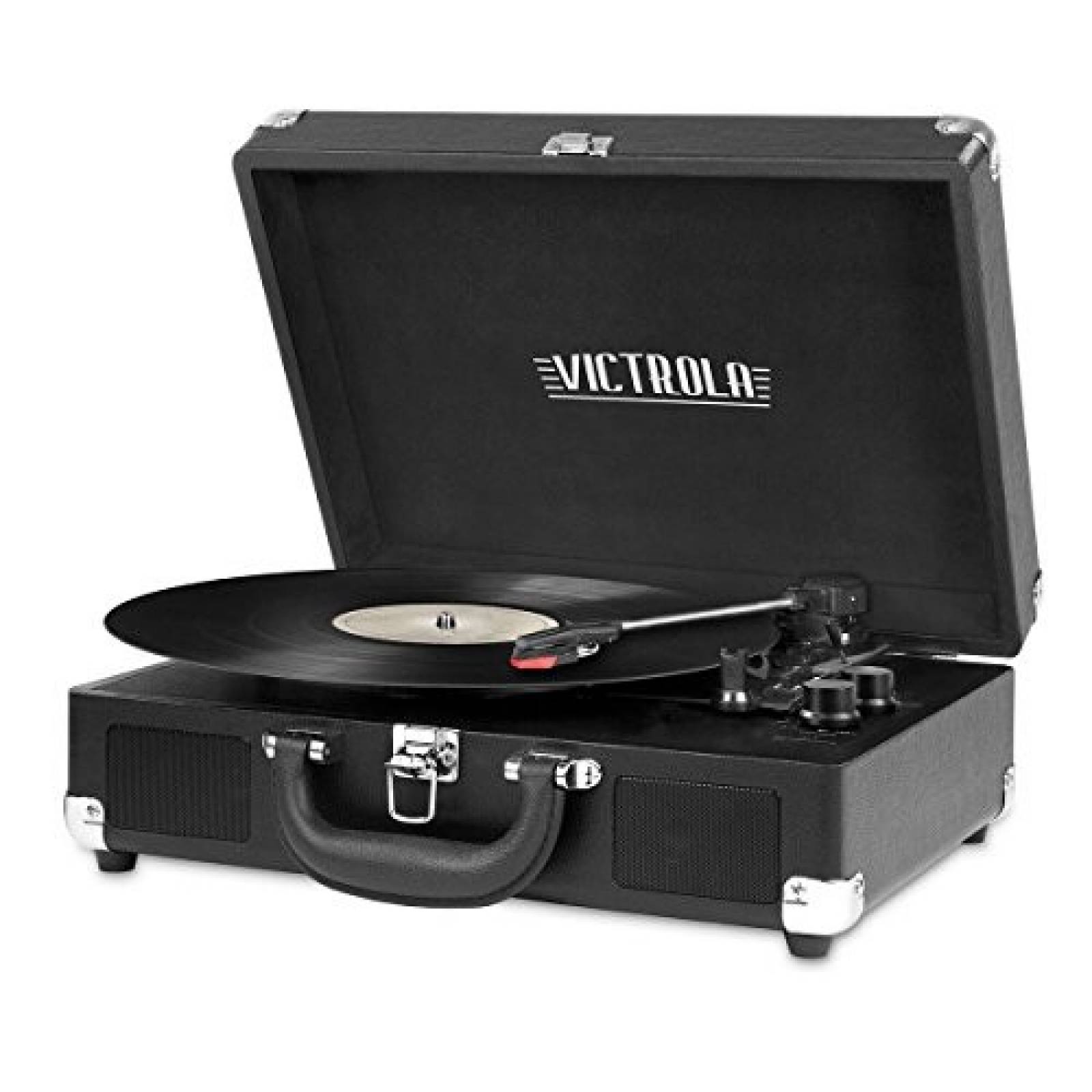 Tocadiscos Victrola de 3 Velocidades con Bluetooth -Negro
