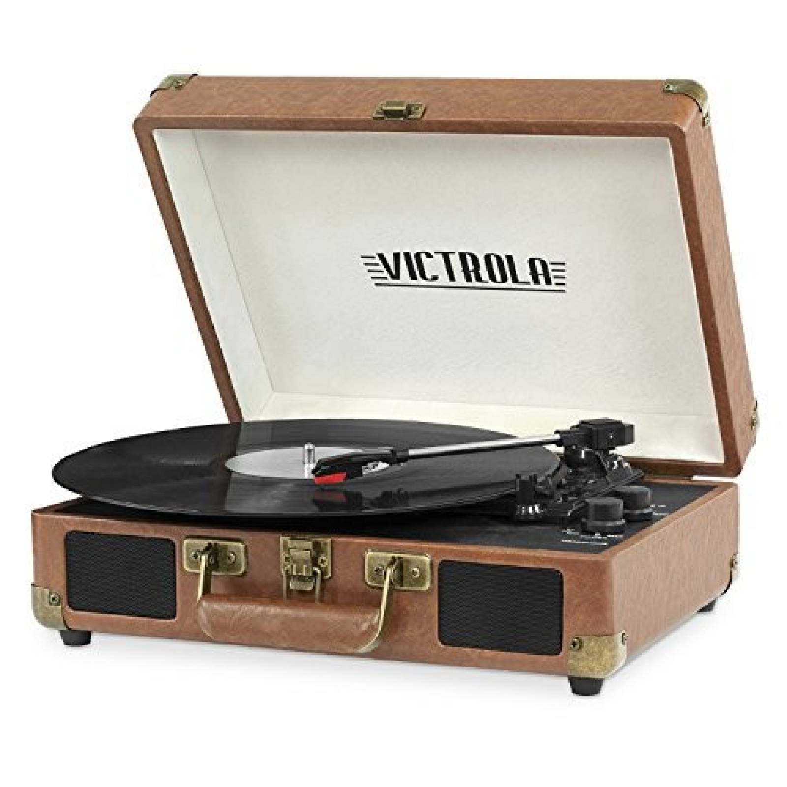 Tocadiscos Victrola de 3 Velocidades con Altavoces -Cafe