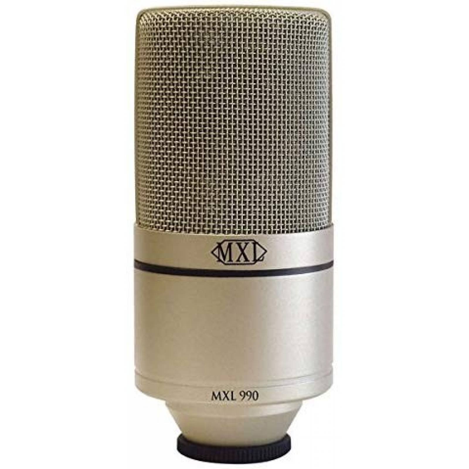 Micrófono de Condensador MXL 990 con shockmount -Champagne