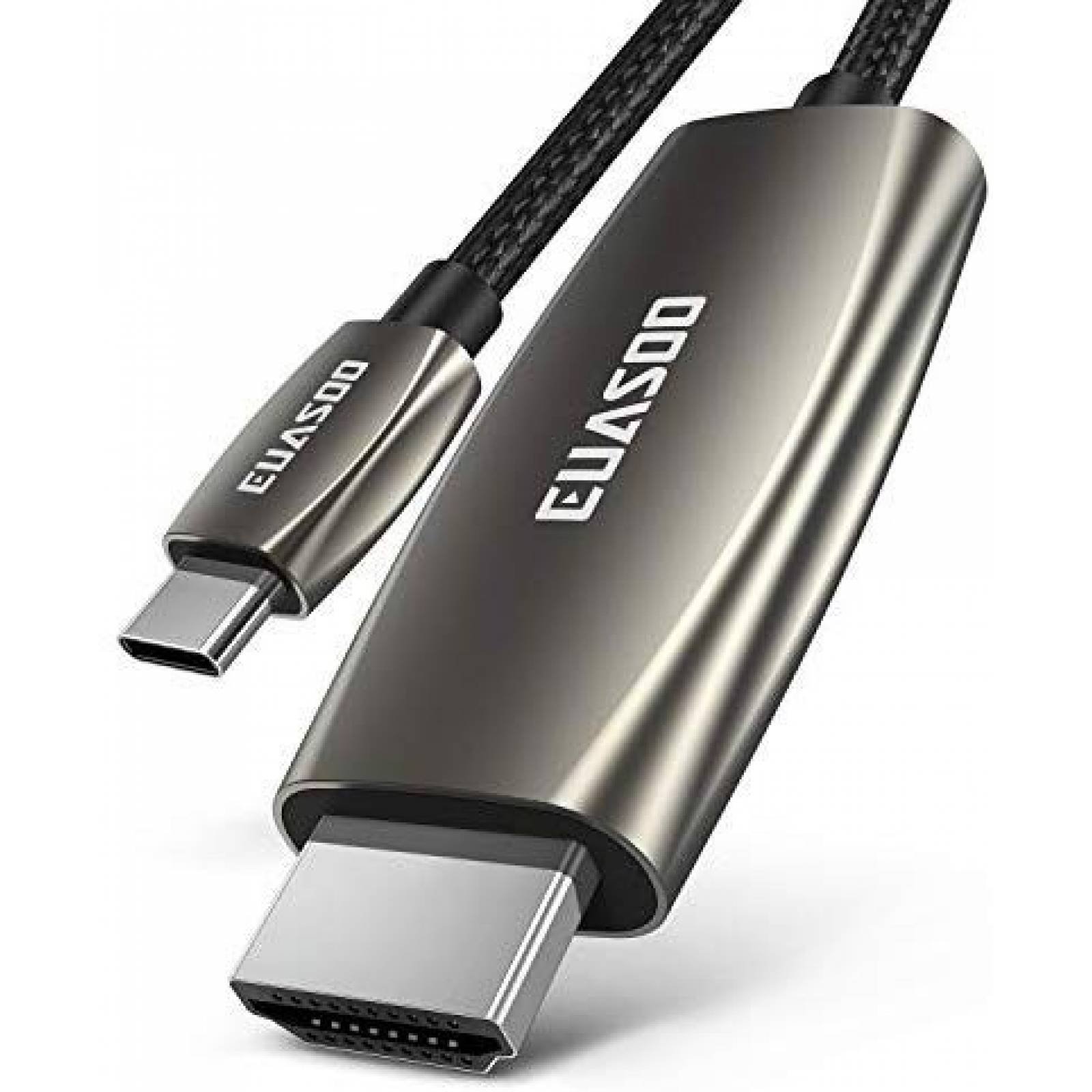 Cable Adaptador EUASOO USB C a HDMI 6ft 4K a 60Hz -Negro
