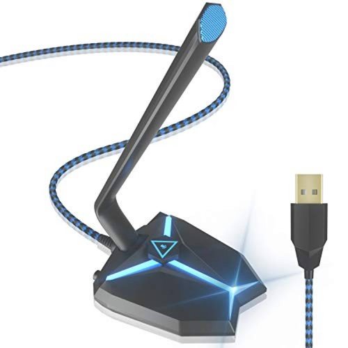 Micrófono USB IUKUS Gamer Omnidireccional /Silencio -Azul