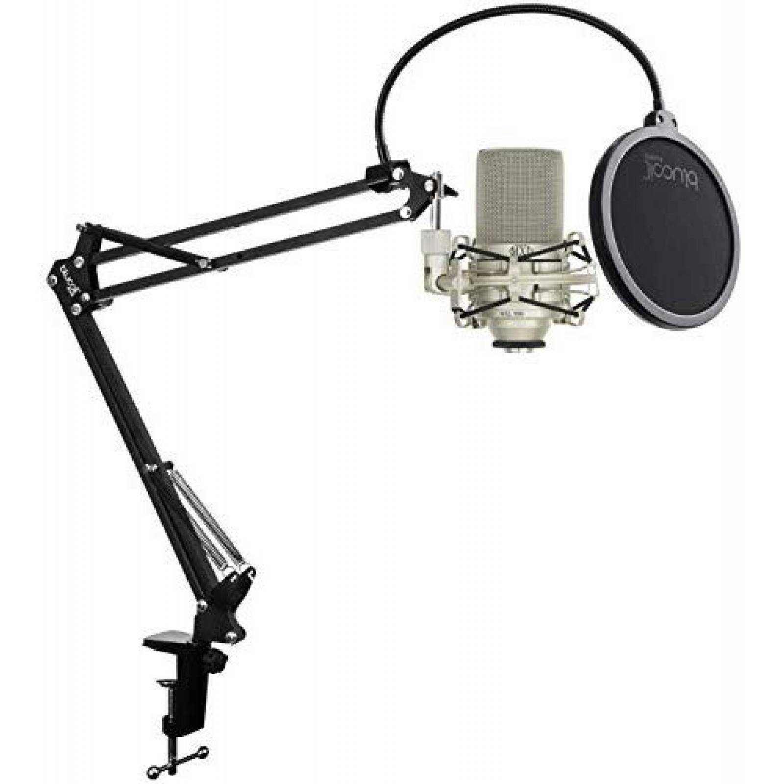 Microfono Condensador blucoil MXL 990 con Brazo -Negro