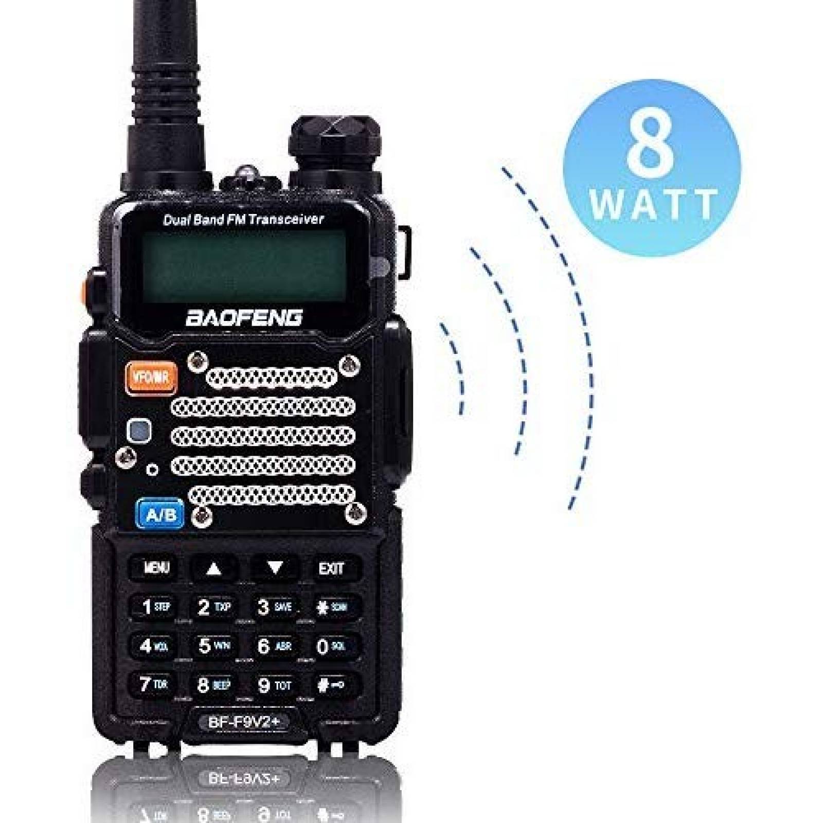 Radio BAOFENG 8W 2 Vías LED Portátil 2100mAh -Negro