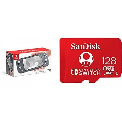 Consola Nintendo Switch Lite + SanDisk 128GB -gris