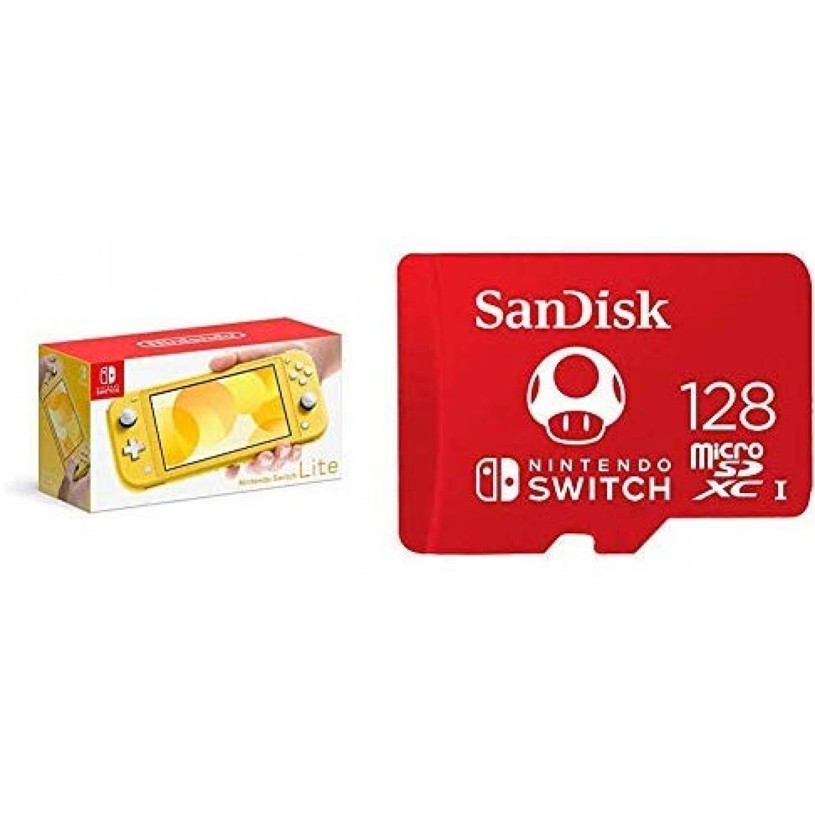 Consola Nintendo Switch Lite SanDisk 128GB -amarillo