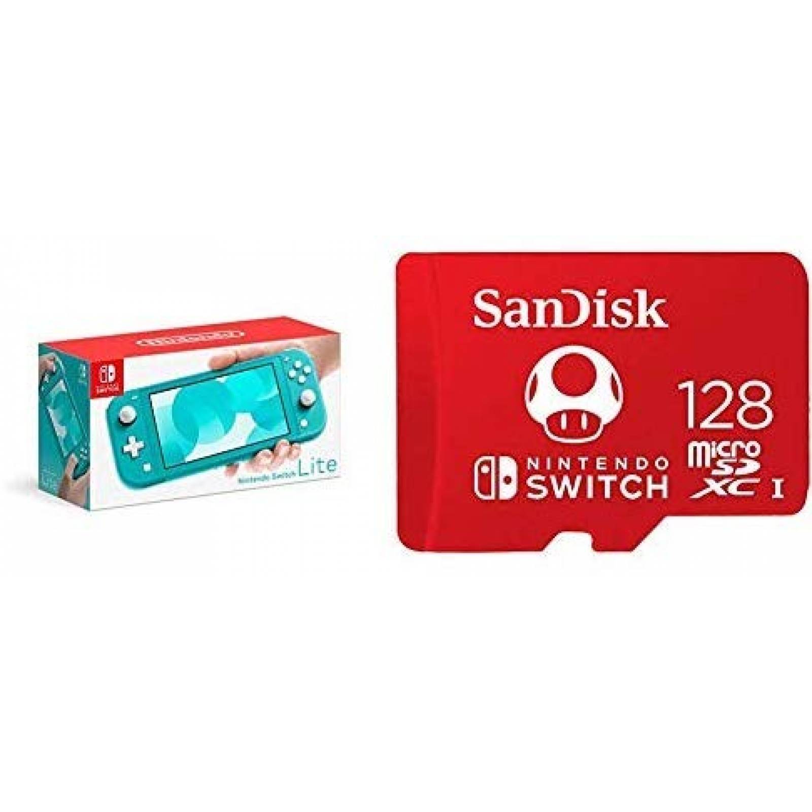 Consola Nintendo Switch Lite + SanDisk 128GB -turquesa