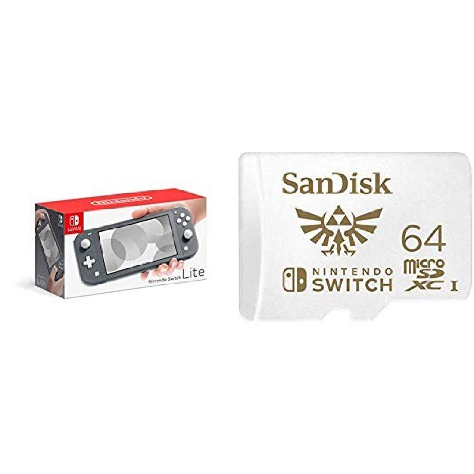 Consola Nintendo Switch Lite + memoria SanDisk 64GB -gris