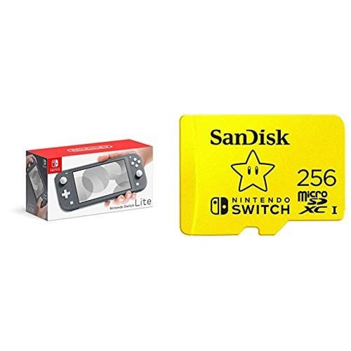 Consola Nintendo Switch Lite + memoria SanDisk 256GB -gris