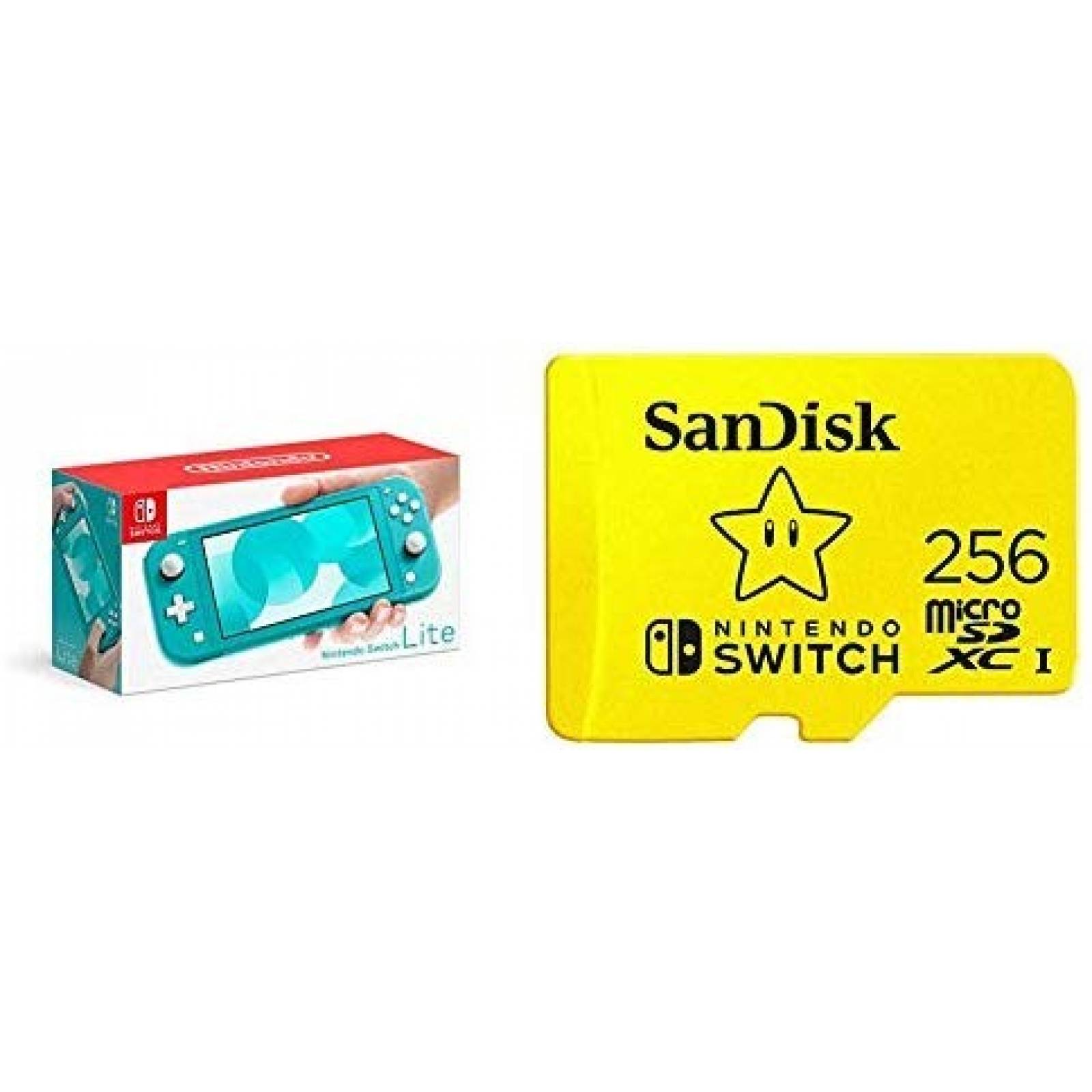 Consola Nintendo Switch Lite + SanDisk 256GB -turquesa