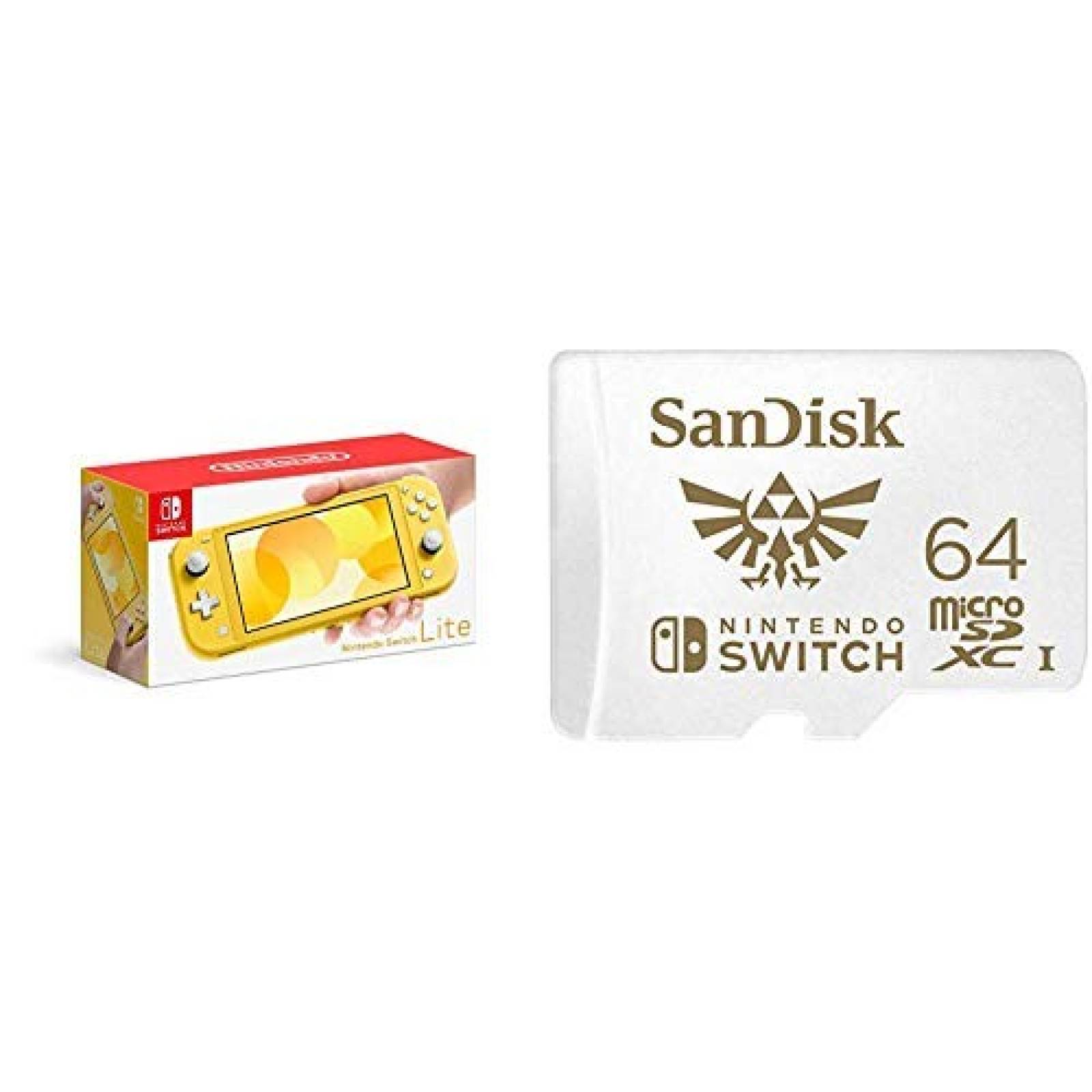 Consola Nintendo Switch Lite + memoria SanDisk 64GB -amarill
