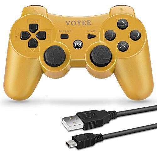 Control Gamer VOYEE para PS3 Inalámbrico Bluetooth -Dorado