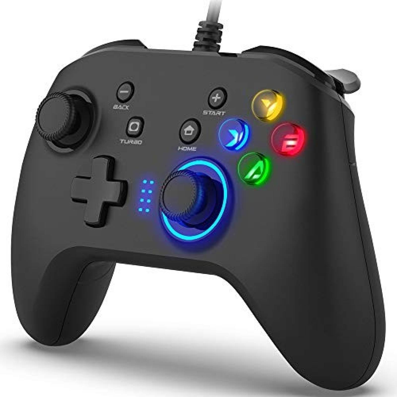 Control alámbrico be1 para PC y PS3 USB 6.3ft -Negro