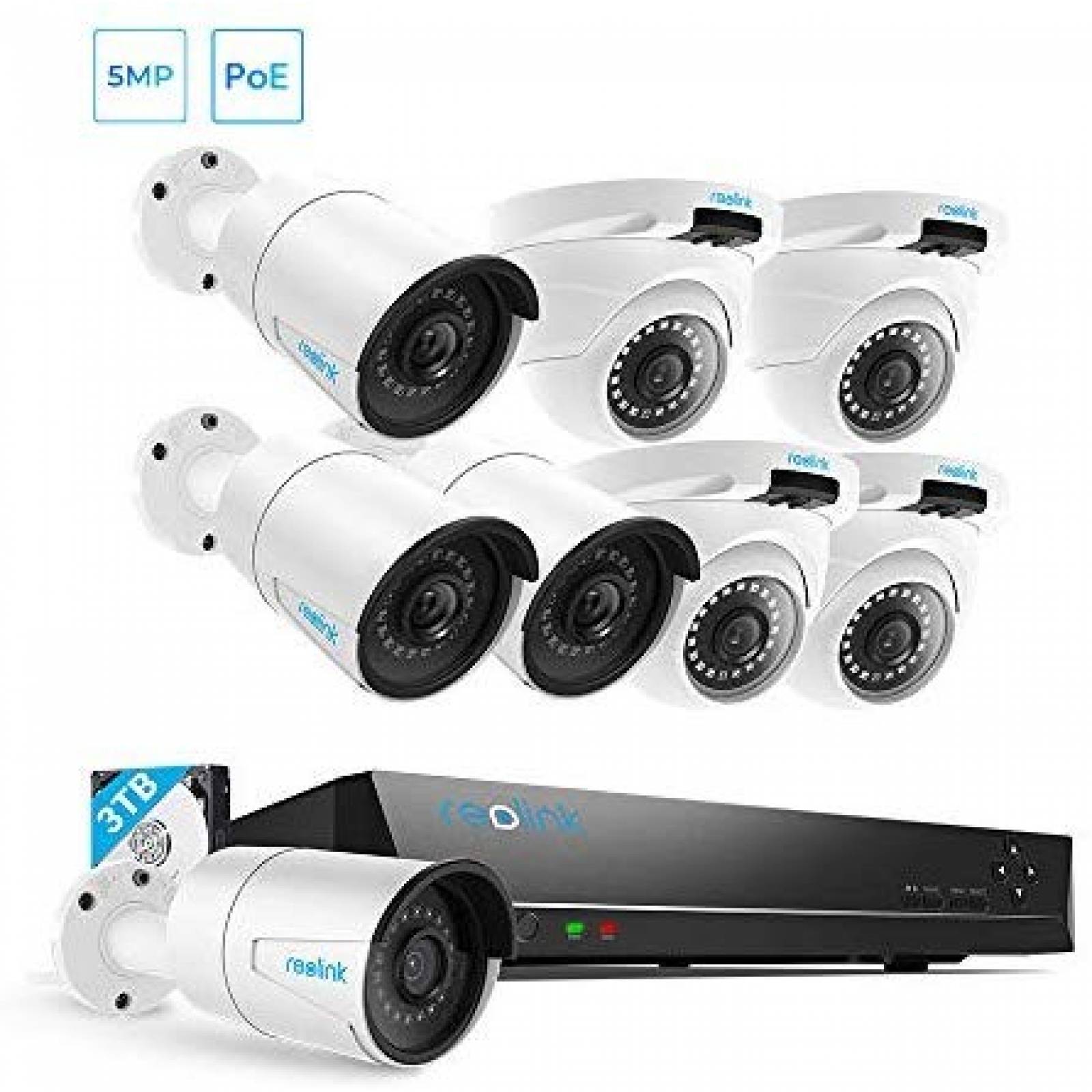 Kit de cámara de vigilancia REOLINK 5MP 16CH seguridad IP