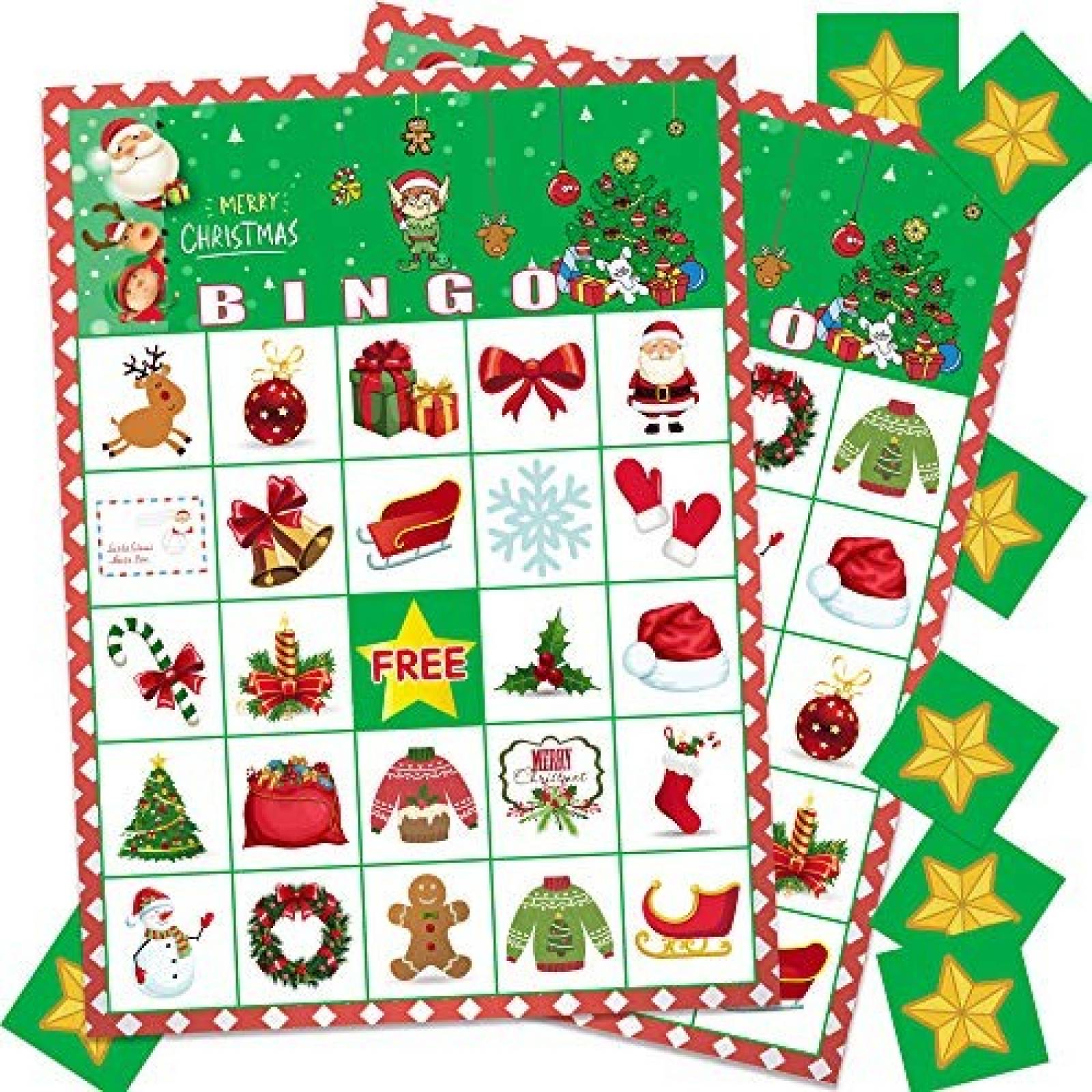 Juegos Navideños Joy Day Tarjetas de Bingo p/ 24 Jugadores