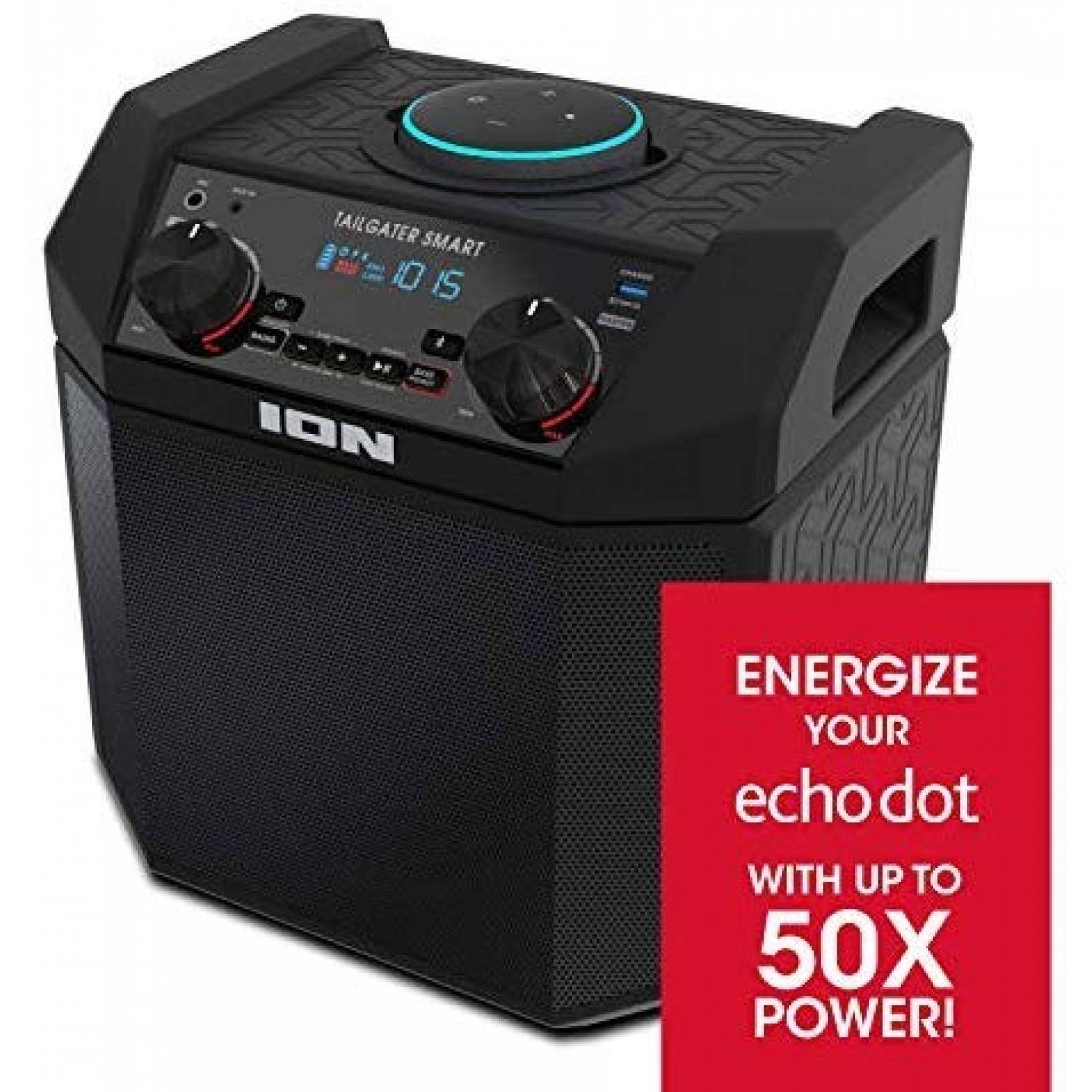 Bocina Ion Audio Tailgater p/ Echo Dot Bluetooth Recargable