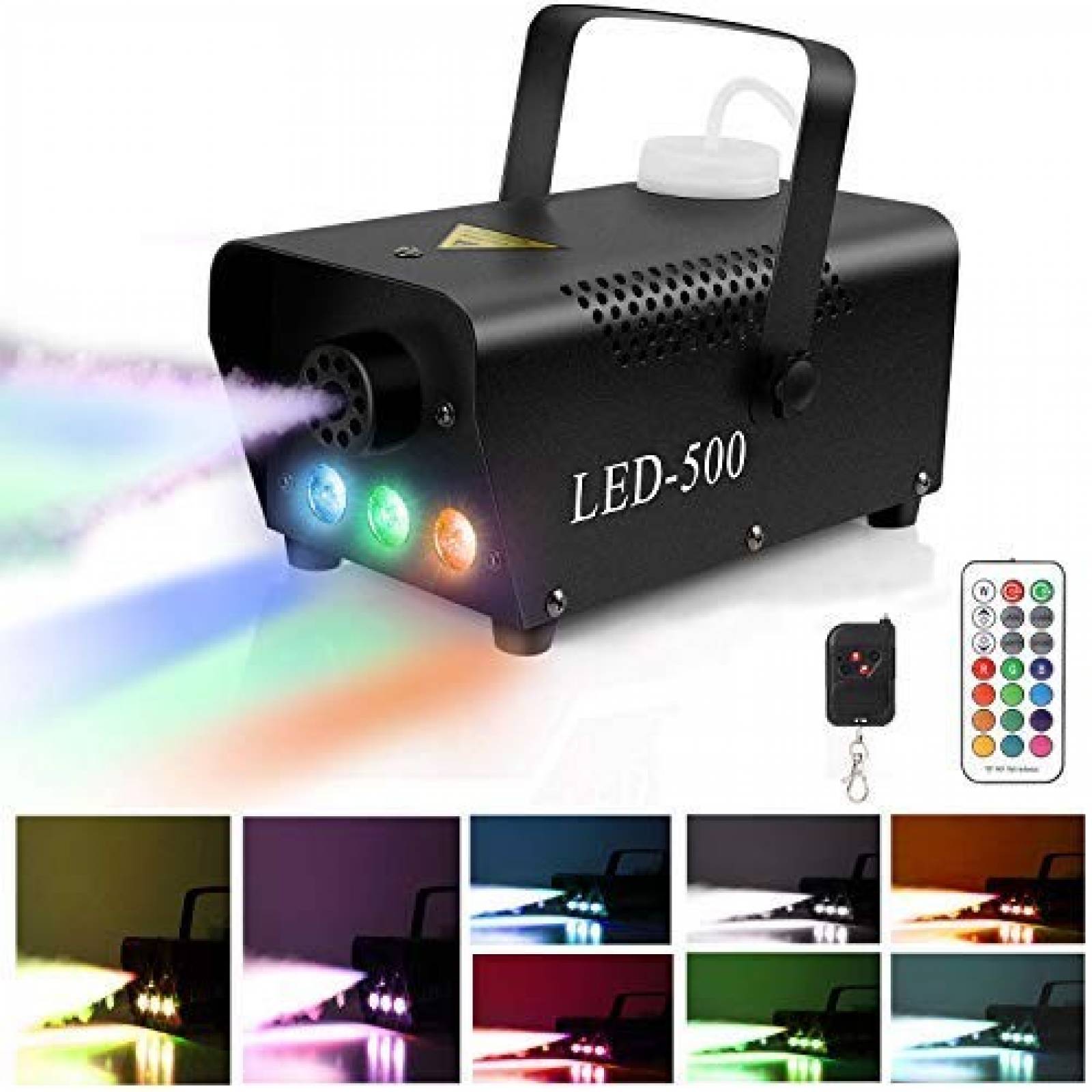 Máquina de Niebla Upstartech Con Luces LED -Negro1