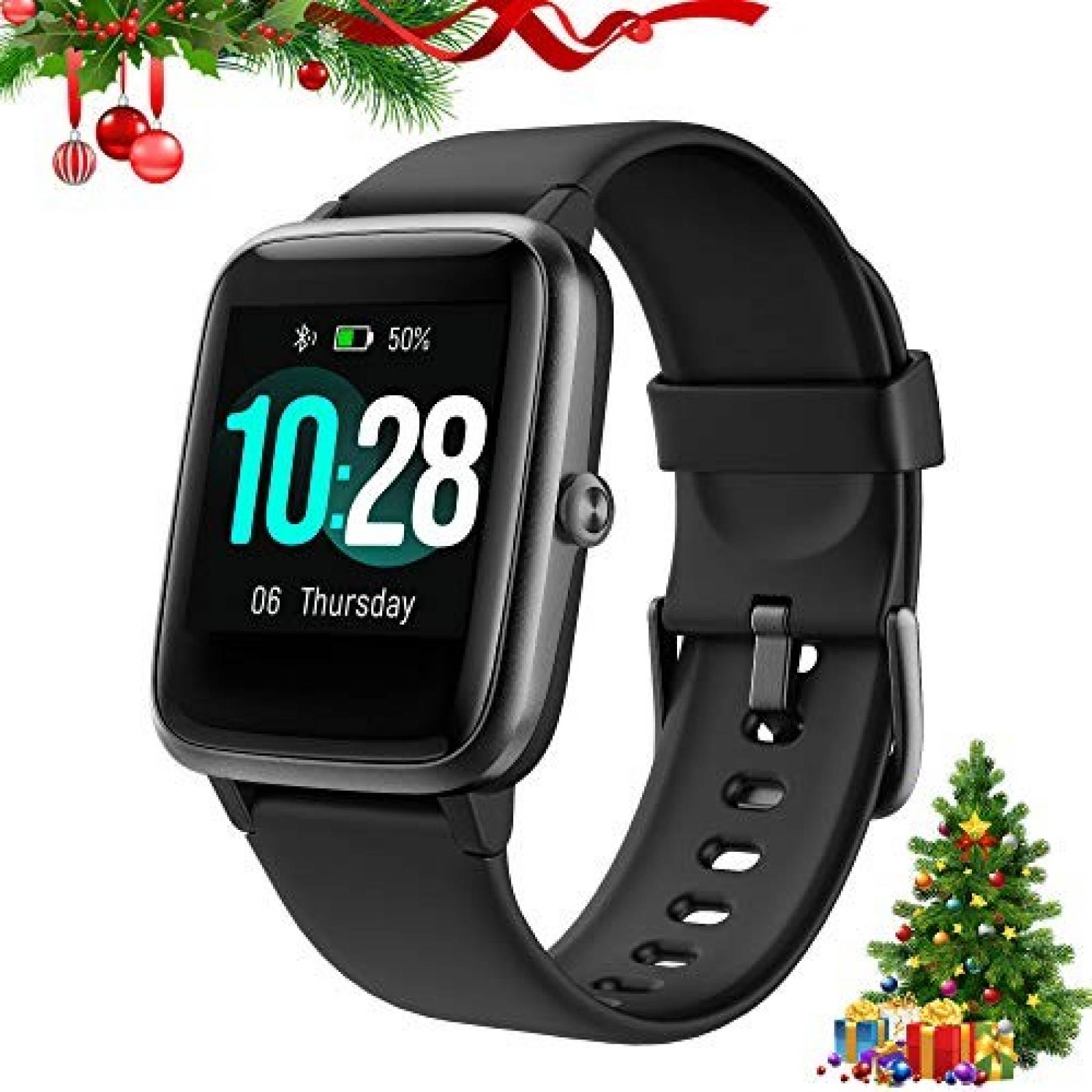 Smart Watch Fitpolo Fitness Tracker 1.3'' IP68 -Negro