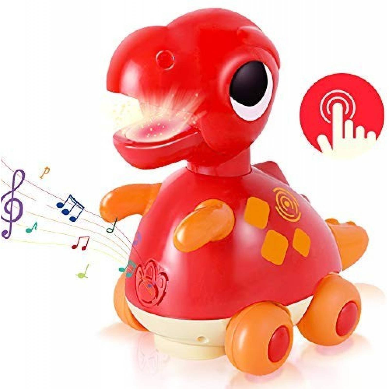 Juguete musical iPlay iLearn Coche Dinosaurio p/ Bebé -Rojo