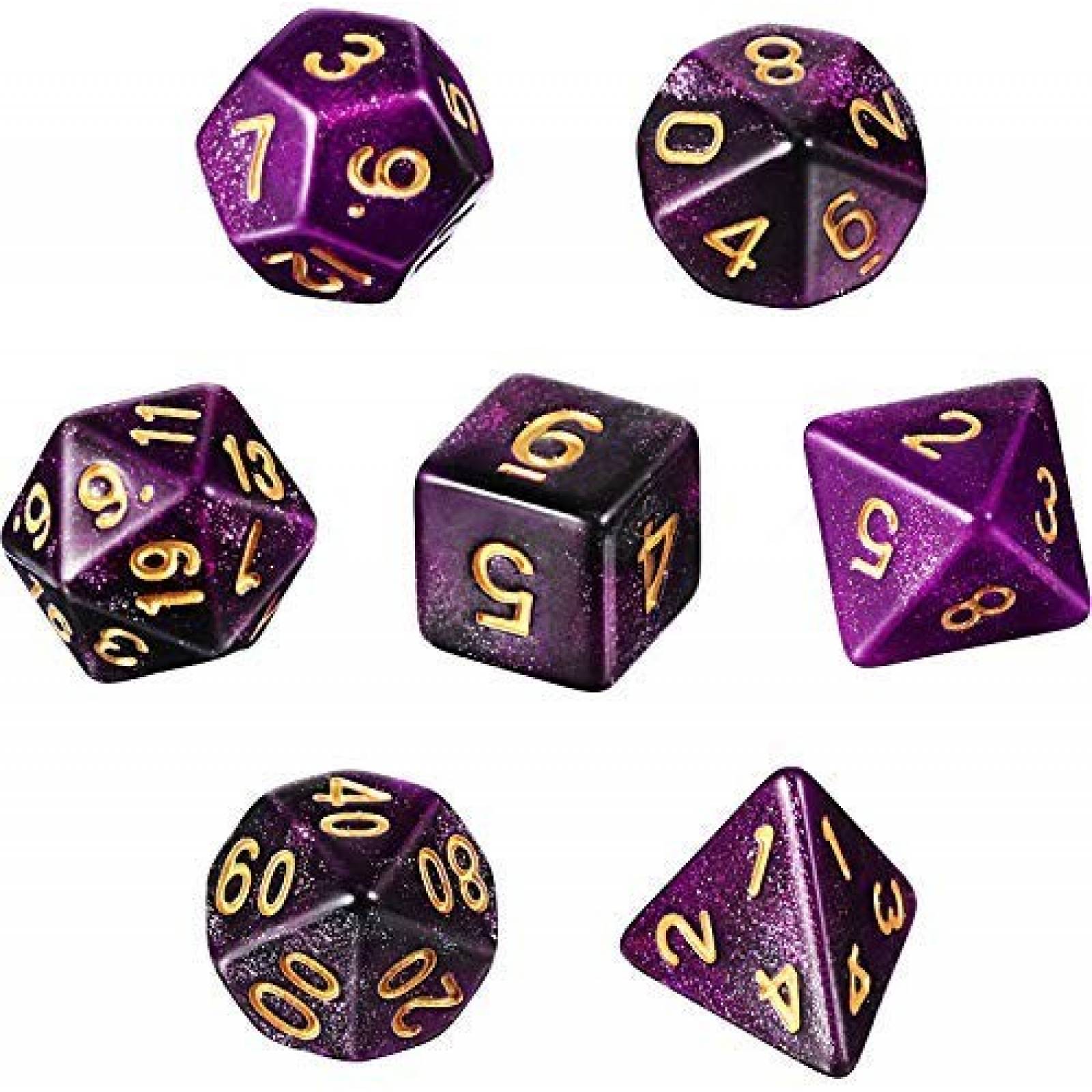 Dados eBoot para Juego Calabozos y Dragones 7 Pcs -Morado